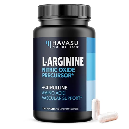 L Arginine L Citrulline Nutritional Supplements NO Nitric Oxide Booster | Stamina Endurance Performance for Workouts | 2 Months Supply of L Arginine 500mg Nitric Oxide Pills for Men | 120 Capsules