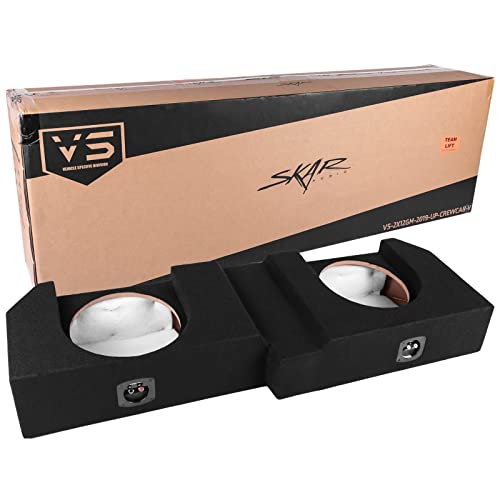 Skar Audio Dual 12' Ported Subwoofer Enclosure Compatible with 2019-2024 Chevrolet Silverado/GMC Sierra Crew Cab Trucks