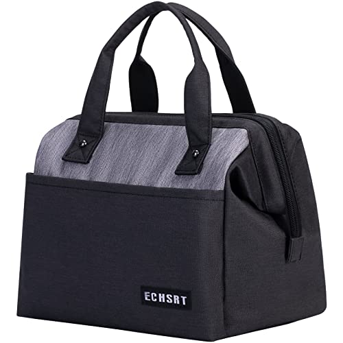 Large Insulated Lunch Bag for Women Men Leakproof Lunch Tote Bags Cooler Bag for Work Travel Adult Thermal Lunch Bags for Office -10L Lunchbox - Black
