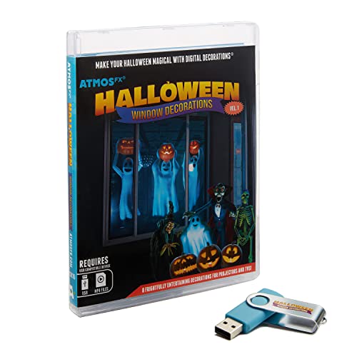 AtmosFX Halloween Digital Decoration on USB Includes 8 Atmosfx Video Effects for Hallloween