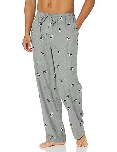 Amazon Essentials Men's Flannel Pajama Pant (Available in Big & Tall), Grey Dog, X-Large