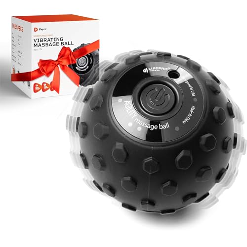 LifePro 4-Speed Vibrating Massage Ball Roller- Revolutionary Lacrosse Ball Deep Tissue Trigger Point Therapy - Massage Ball for Plantar Fasciitis, Yoga Therapy, Mobility, Myofascial Release Ball