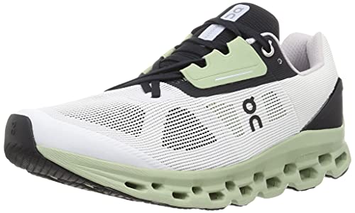 ON Mens Cloudstratus Mesh White Black Trainers 10 US