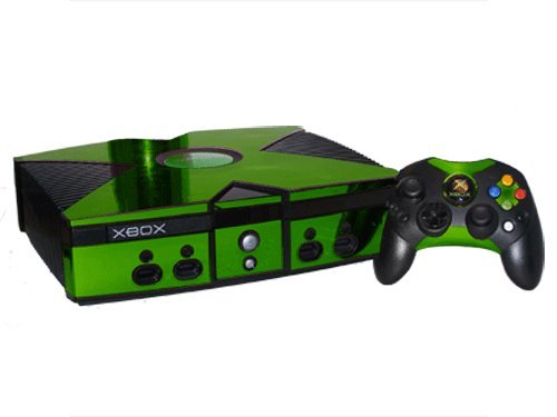 Lime Chrome Mirror - Vinyl Decal Mod Skin Kit by System Skins - Compatible with Microsoft Xbox (Original)