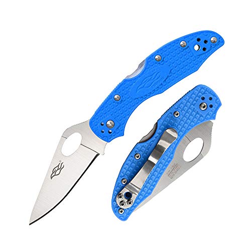 Firebird GANZO F759M Pocket Folding Knife 440C Stainless Steel Blade Nylon Glass Fiber Anti-Slip Handle with Clip Fishing Camping EDC Knife (Blue)