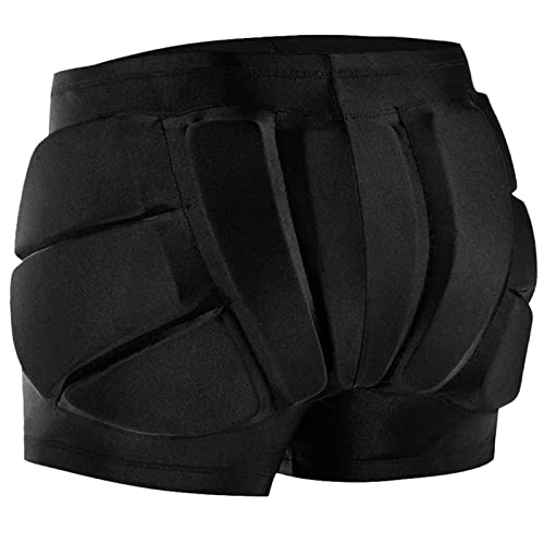 RANDDER Kids Butt Pad Shorts for Skating Snowboarding Ski Hockey, Hip Tailbone Padded shorts for Youth Child(Black, S)