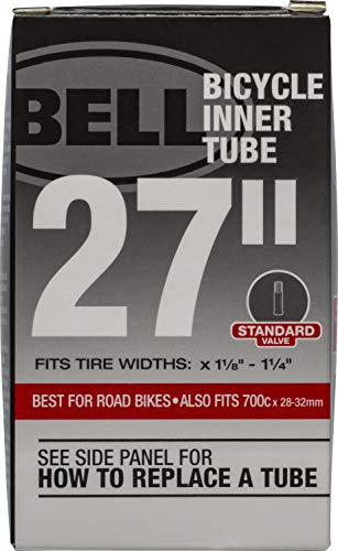 Bell Standard Bicycle Tube, 27' x 1 1/8' - 1 1/4', Schrader