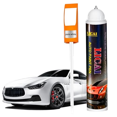 Touch Up Paint For Cars, Automotive White Car Paint Pen Scratch Repair Two-In-One Touch Up Paint, Premium Car Scratch Remover for Deep Scratche 0.4 fl oz
