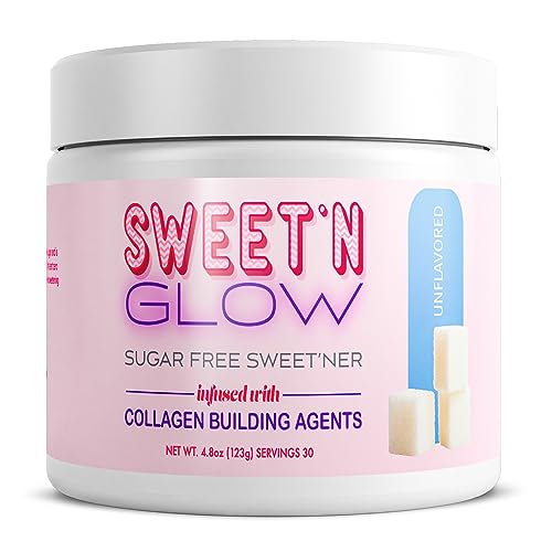 Project Ad Sweet' N Glow Zero Calorie Sugar Free Sweet'Ner with Collagen Building Agents (30 Servings, Unflavored)