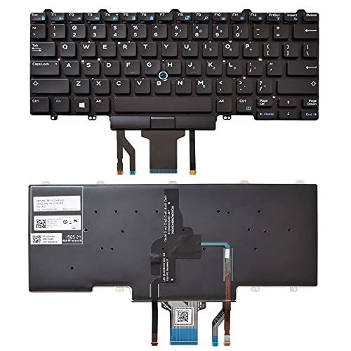 SUNMALL Backlit Keyboard Replacement Compatible with Dell Education（Latitude ） E5450 E5470 E5480 E7450 P40G E7470 E7480,Latitude 14 5480 5488 5490 5491 7480 7490 with Pointer US Layout