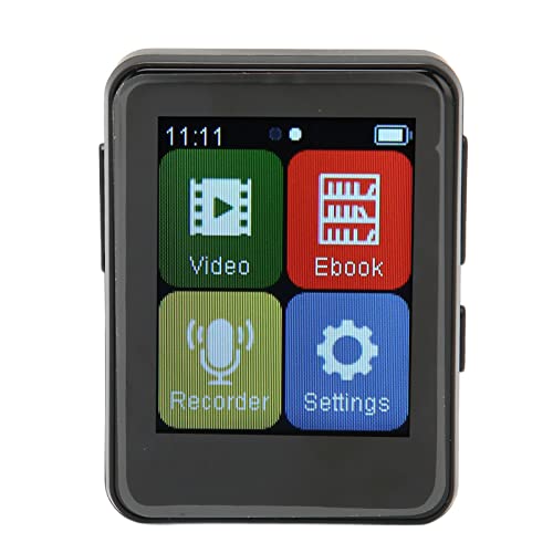 Full Touch MP3 Player, DAC Decoding Chip Multifunctional HiFi MP3 Player 1.8 Inch TFT Screen HD Noise Reduction for Sports (64GB Memory Card)