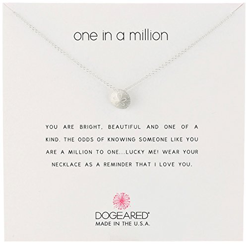 Dogeared Reminders-'One in a Million' Sterling Silver Sand Dollar Charm Necklace, 16' +2' Extender