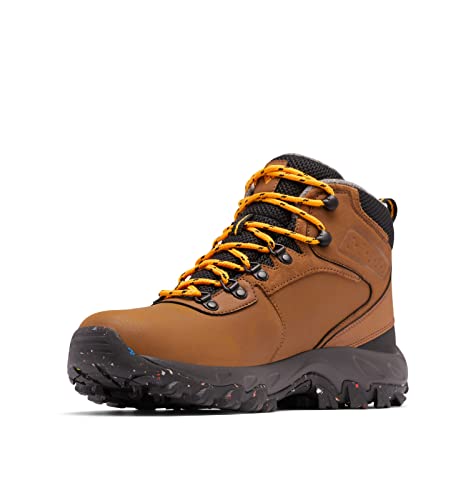 Columbia Men's Newton Ridge Plus II Waterproof Omni Heat, Light Brown/Black, 10.5