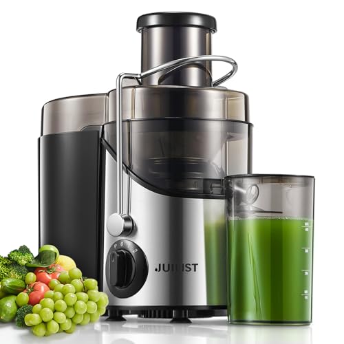 Juicer Machines, Juilist 3' Wide Mouth Juicer Extractor Max Power 800W, for Vegetable and Fruit with 3-Speed Setting, 400W Motor, Easy to Clean