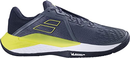 Babolat Men's Propulse Fury All Court Tennis Shoes, Grey/Aero (US Men's Size 9.5)