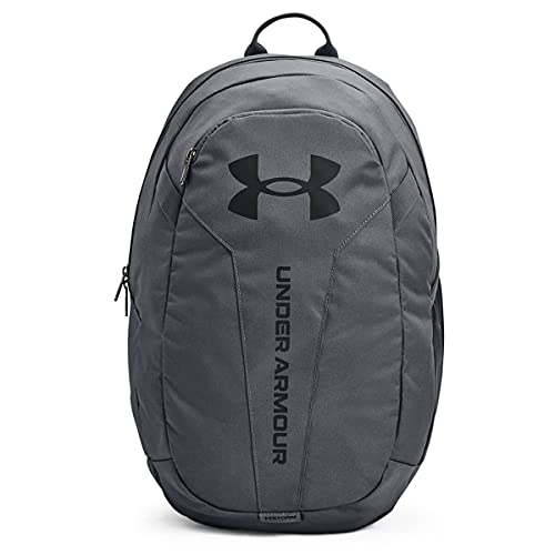 Under Armour Unisex-Adult Hustle Lite Backpack , (012) Pitch Gray / Pitch Gray / Black , One Size Fits All