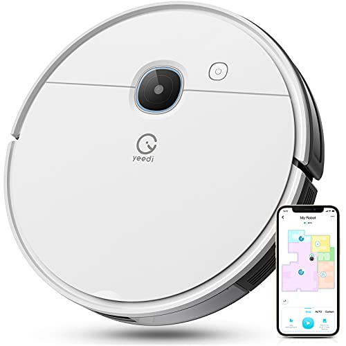 yeedi vac x Robot Vacuum - Ultra-Slim Design, Powerful 3000Pa Suction, Carpet Detection, Smart Mapping - Ideal for Carpet, Hard Floor Cleaning, Pets - Alexa Compatible, Wi-Fi Connected