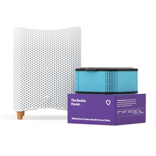 Mila Smart Home Air Purifier with Rookie Parent H12 HEPA & Carbon Replacement Filter, Nursery & Baby, Removes Dust, Odors, Pollen, Ideal for Large Room or Bedroom, Quiet-Mode