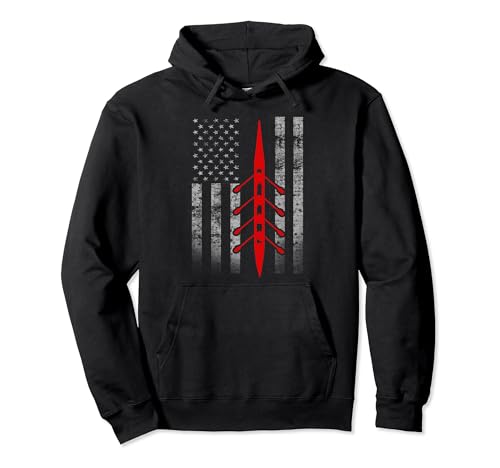 Rowing Flag Hoodie - Rowing Boat Flag Hooded Sweatshirt