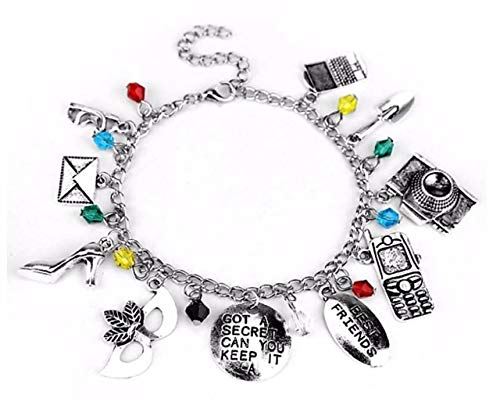 Pretty Liars TV Series (10 Themed Charms) Assorted Metal Charm Bracelet