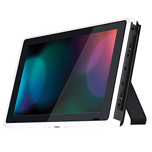 eXtremeRate White DIY Housing Shell for Nintendo Switch Console, Replacement Faceplate Front Frame for Nintendo Switch Console with Volume Up Down Power Buttons - Console NOT Included