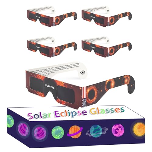 ESAVIA Polarized Paper Sunglasses Premium Sun Viewing Glasses on April 8, 2024 - ISO Certified Safe Shades for Direct Sun Viewing,AAS Recommended