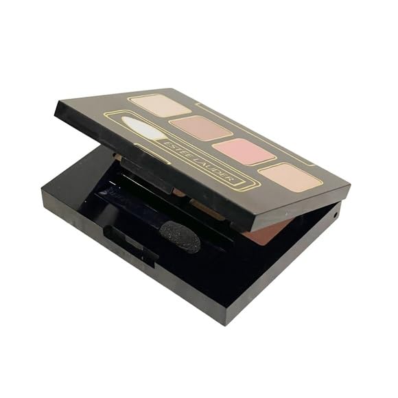 Estee Lauder Pure Color Envy Sculpting EyeShadow Quad Travel-Sized Compact (Ivory Power 1, 3, 4 • Fiery Saffron 5)