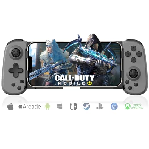 arVin Mobile Gaming Controller for iPhone, Android with Phone CASE Support, Wireless Gamepad for iPhone/iPad/Samsung/Tablet/Switch/PS4/PC - Play Xbox Cloud Gaming/PS Remote Play/Steam Link/GeForce Now