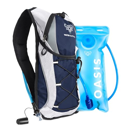 Water Buffalo Hydration Backpack - Lightweight Hydration Pack with 2L Water Bladder - Water Backpack for Hiking, Running, Biking, and Raves - Road Runner 12L Hydropack Backpack
