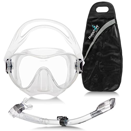 Rapido Boutique Collection Active Frameless Snorkel Mask Dry Snorkel Set - Scuba Snorkeling Mask Combo Kit with Carry Bag for Men and Women