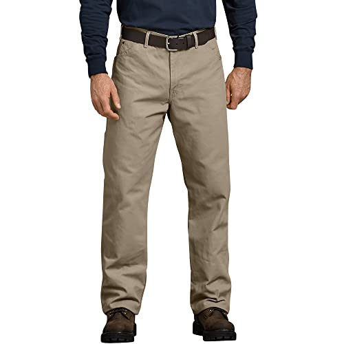 Dickies Men's Relaxed Fit Straight-Leg Duck Carpenter Jean, Desert Sand, 36W x 30L