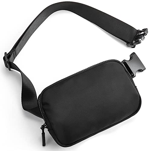 Telena Belt Bag for Women Men Fashionable Crossbody Fanny Pack for Women Waist Bag with Adjustable Strap Black