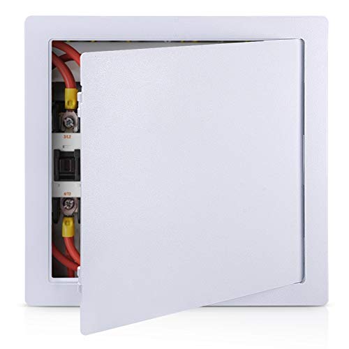 PNKKODW Plumbing Access Panel for Drywall 12 x 12 Inch Plastic Access Door Removable Wall Access Panel Ceiling Reinforced Hinged Durable White