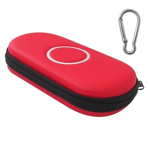 Protective Case Game Pouch Holder Compatible for PSP Console and Memory Card - Red