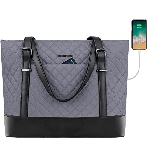 KROSER Laptop Tote Bag for Women, Purse Teacher Bag 15.6 Inch Laptop Bag Computer Work Briefcase Handbag Shoulder Bag