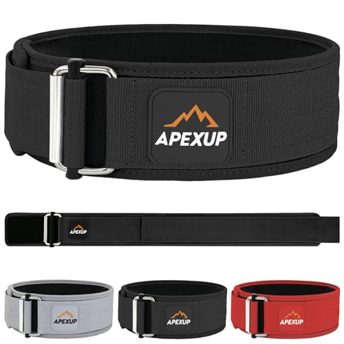 APEXUP Weight Lifting Belt, 4 Inch Quick Locking Gym Belt Fitness Weightlifting Belt for for Squats, Weightlifting and Strength Training (Small, Black)