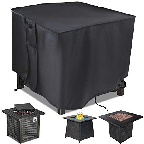 Saking Fire Pit Cover,28 inch Firepit Covers Square Gas Fireplace Fire Pit Table Cover for Propane Fire Pit- 28 X 28 inch