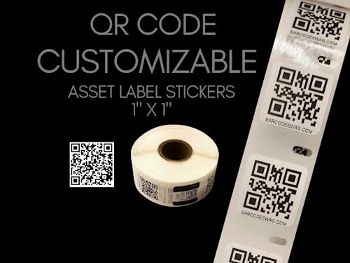 QR Code Customizable 1'x1' Sticker| Labels | Asset | 50 Labels