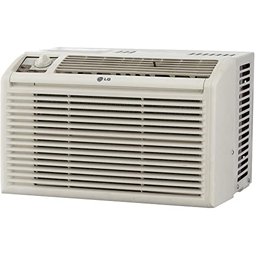 LG 5,000 Conditioner, 115V, Window Unit 150 Sq.Ft. (10' x 15' Room Size), Perfect for Bedrooms, Quiet AC with 2 Cooling & Fan Speeds, 2-Way Air Deflection, and Washable Filter, 5000 BTU, White