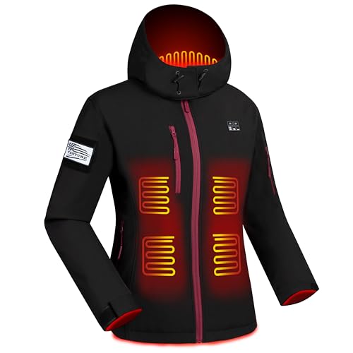 Upgraded Lightweight Heated Jacket for Women - Rechargeable Heating Jacket with 10000mAh Large Capacity Battery Pack (Large)