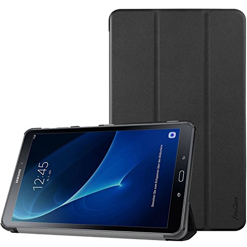 ProCase Slim Case for Galaxy Tab A 10.1 2016 SM-T580 T585 T587, Smart Cover Stand Folio Case for Galaxy Tab A 10.1 Inch Tablet -Black