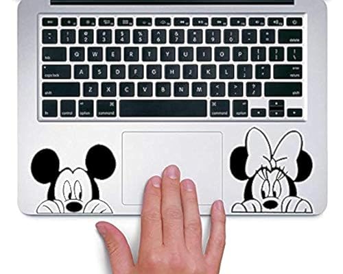 Mickey and Minnie Peeking Up Disney - Trackpad Apple MacBook Laptop Vinyl Sticker Decal (for All 13 inch MacBook)