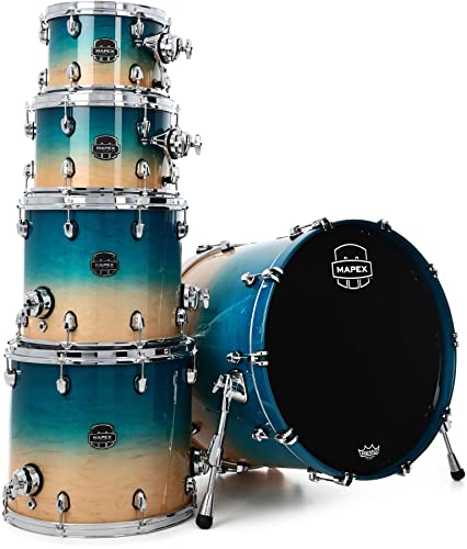 Mapex Saturn 5-piece Studioease Shell Pack - Aqua Fade