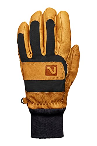 Flylow Magarac Synthetic Insulated Waterproof Ski and Snowboard 5-Finger Glove - Natural/Black - Medium