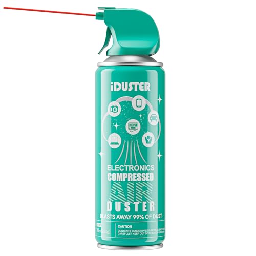 iDuster Disposable Compressed Air Duster, Computer Cleaner, Keyboard Cleaner, 1 Can
