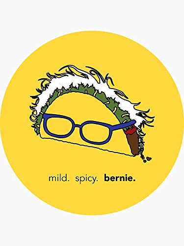 mild. Spicy. Bernie. - Sticker Graphic -Stickers for Hydroflask Water Bottles Laptop Computer Skateboard, Waterproof Decal Stickers