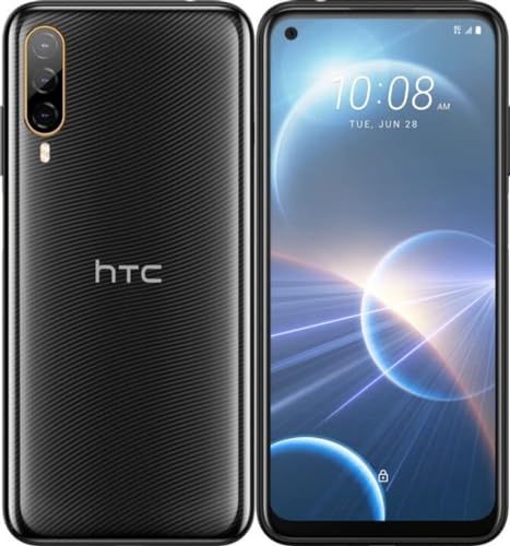 HTC Desire 22 Pro 5G 128GB 8GB RAM Factory Unlocked (GSM Only | No CDMA - not Compatible with Verizon/Sprint) – Black