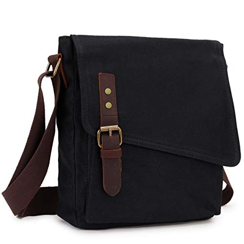 Small Messenger Bag,VONXURY Water Resistant Shoulder Bag Canvas Crossbody Purse for Women Men