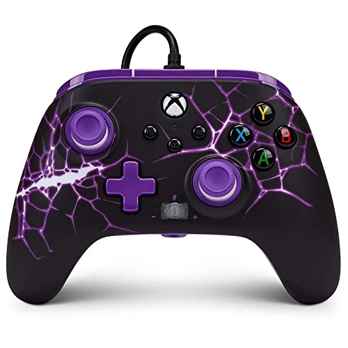 PowerA Enhanced Wired Controller for Xbox Series X|S - Purple Magma, gamepad, video game / gaming controller
