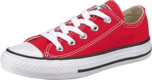 Converse unisex-child Chuck Taylor All Star Low Top Sneaker, red, 1 M US Little Kid